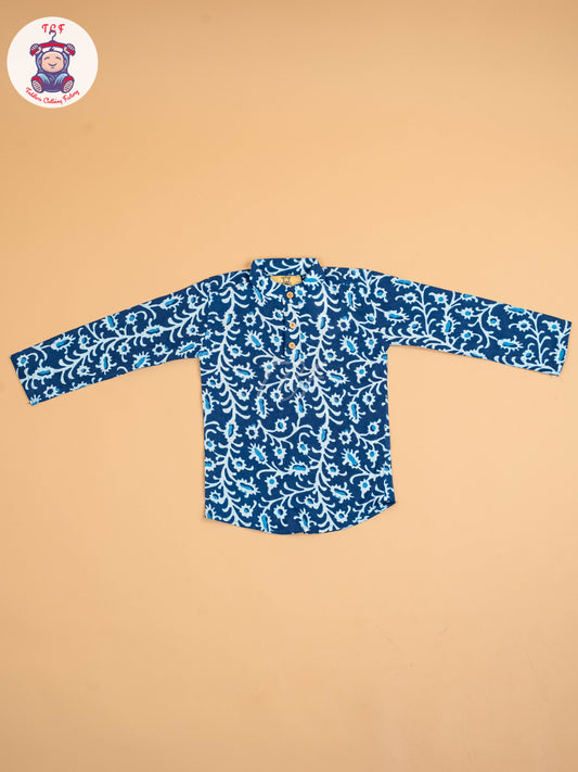 Indiogo - Boys Printed Short Kurta
