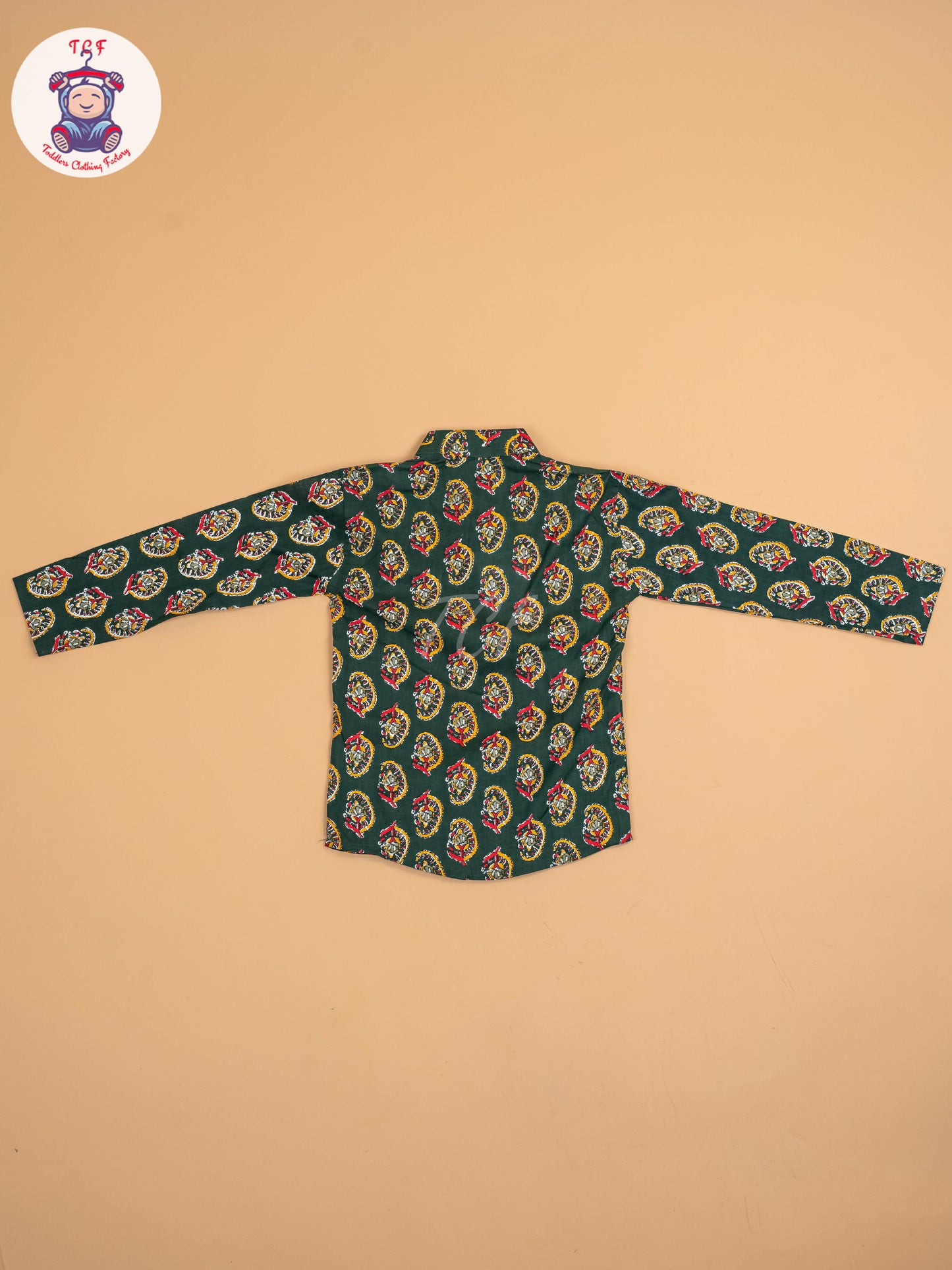 Green - Boys Printed Short Kurta