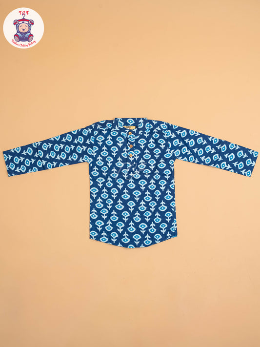 Indiogo - Boys Printed Short Kurta