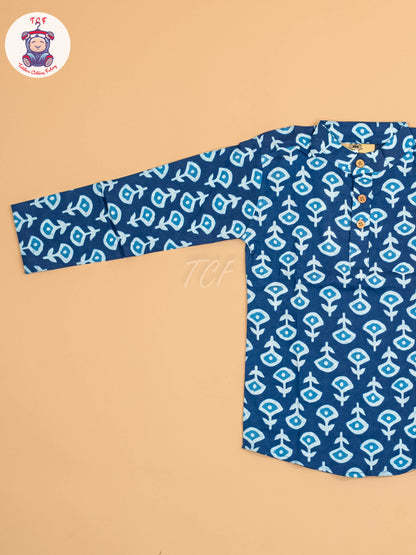 Indiogo - Boys Printed Short Kurta