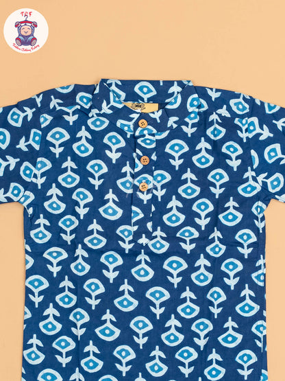 Indiogo - Boys Printed Short Kurta