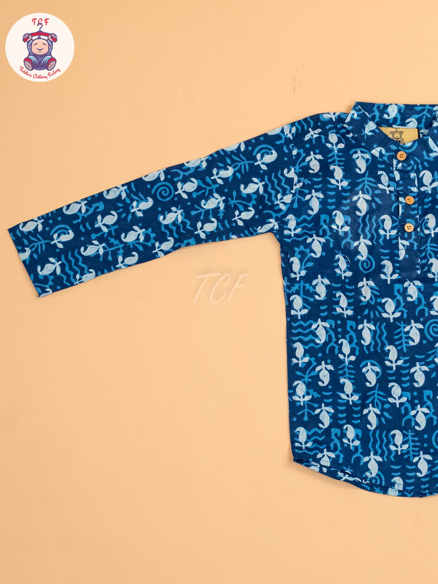 Indiogo - Boys Printed Short Kurta