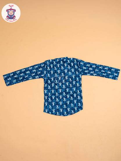 Indiogo - Boys Printed Short Kurta