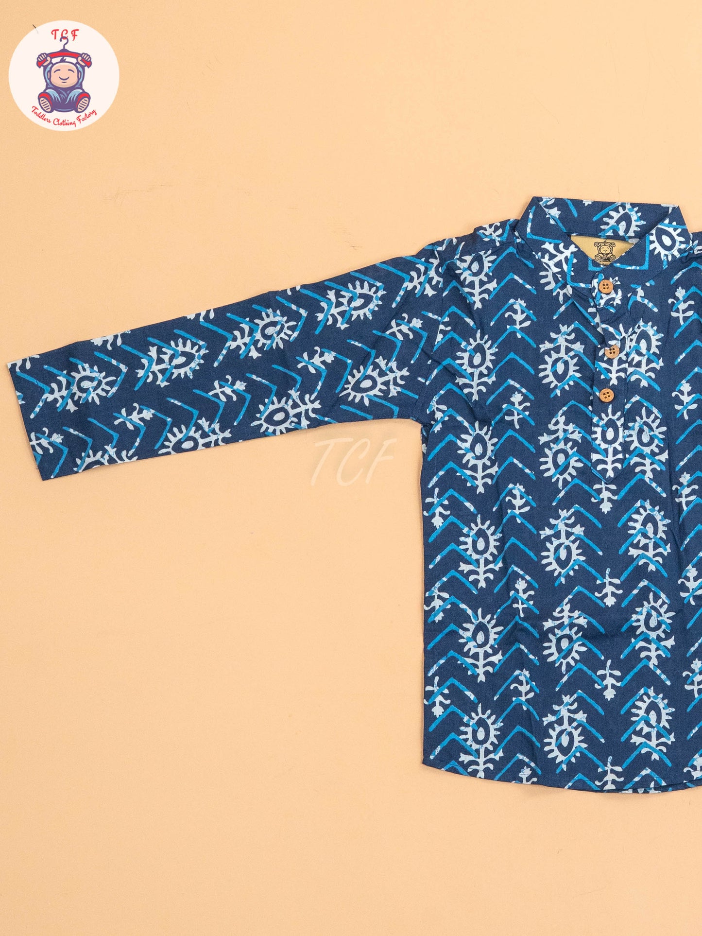 Indiogo - Boys Printed Short Kurta