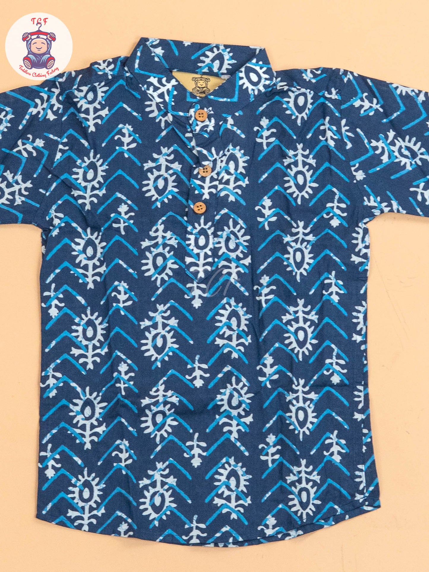 Indiogo - Boys Printed Short Kurta
