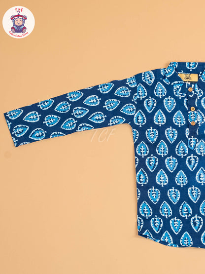 Indiogo - Boys Printed Short Kurta