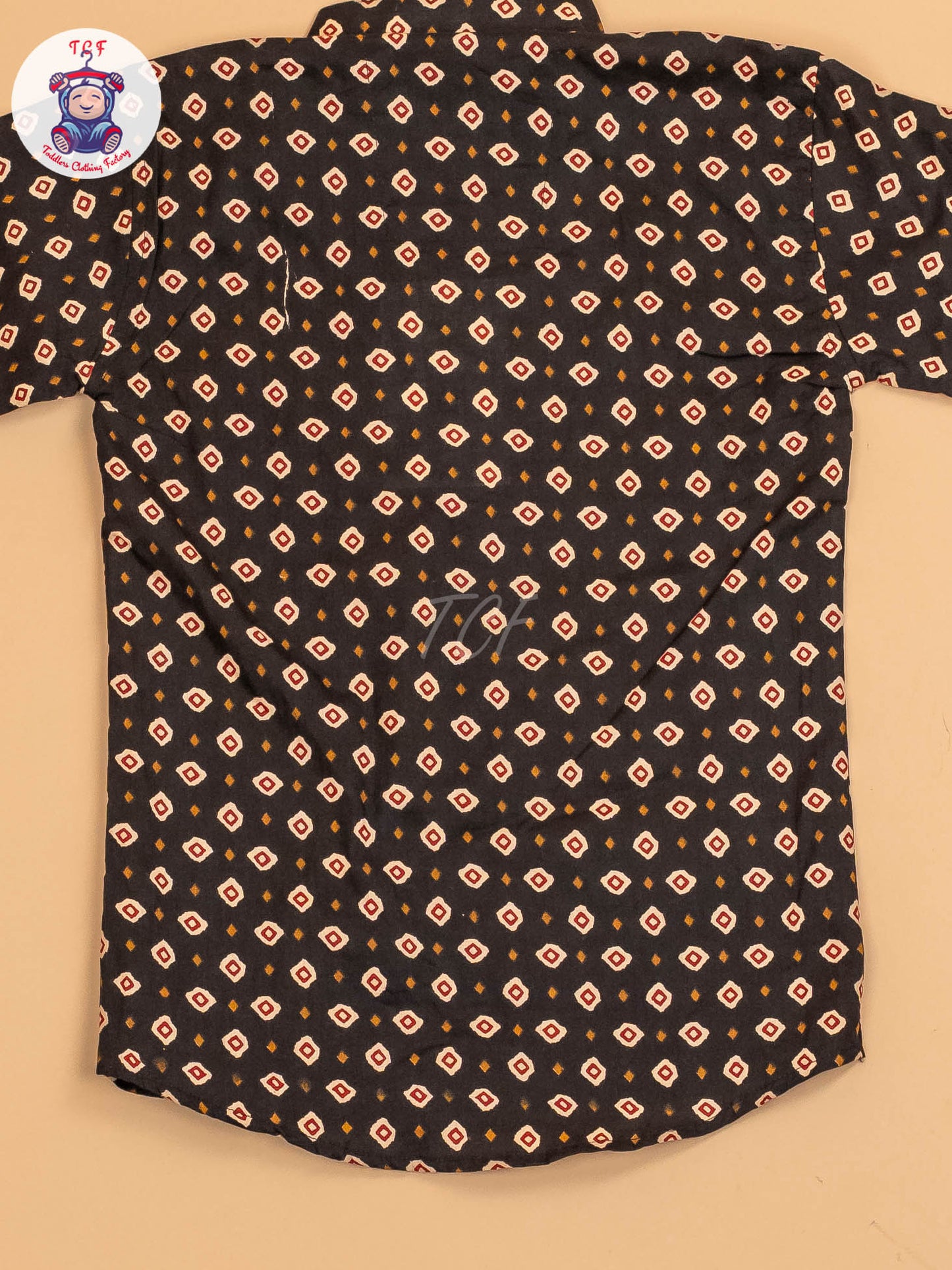 Black - Boys Printed Short Kurta