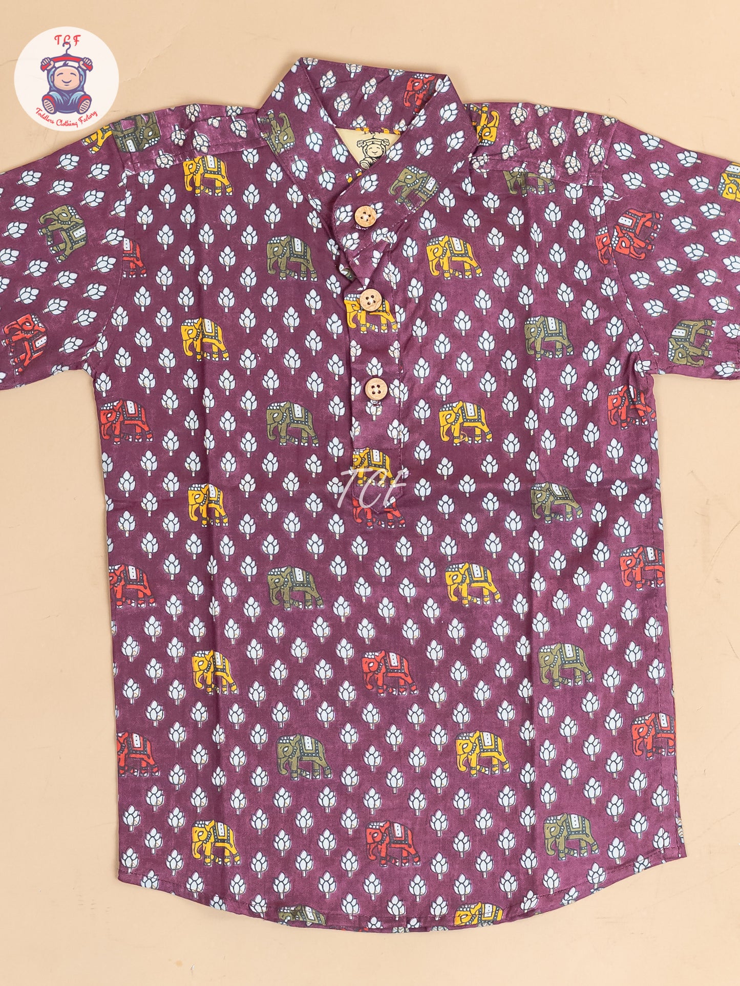 Majentha -  Boys Floral Printed Short Kurta
