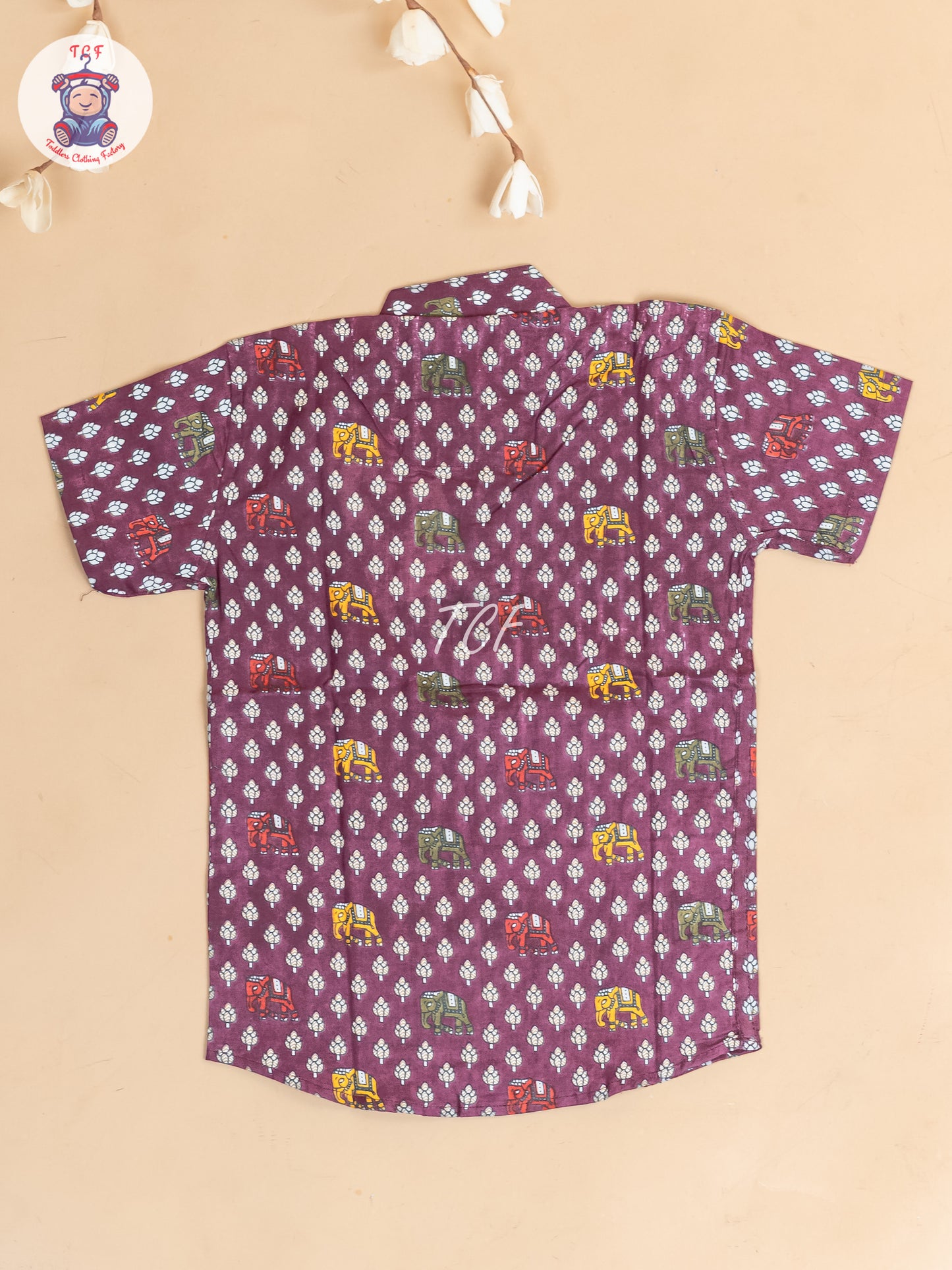Majentha -  Boys Floral Printed Short Kurta