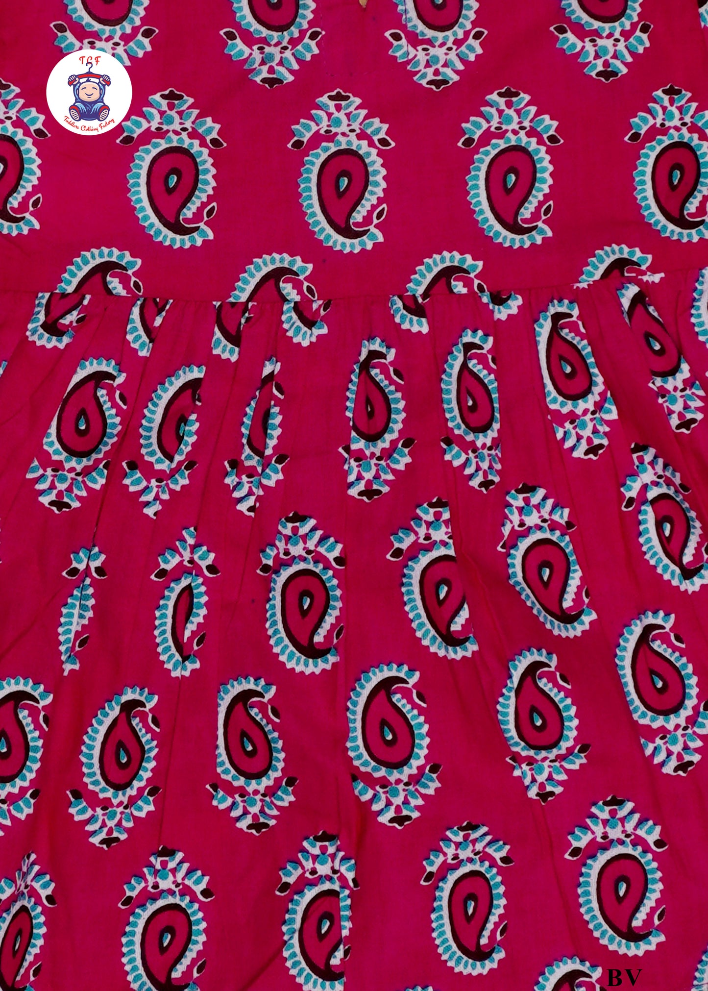 Deep Pink - Printed A-Line Kurta with Palazzos