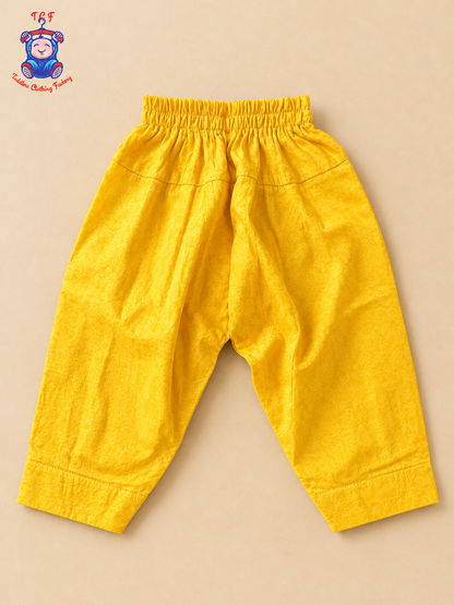 Lemon Yellow - Zari Embroidered Dhoti Set with Dupatta