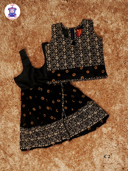 Black - Cotton Pavadai Sattai
