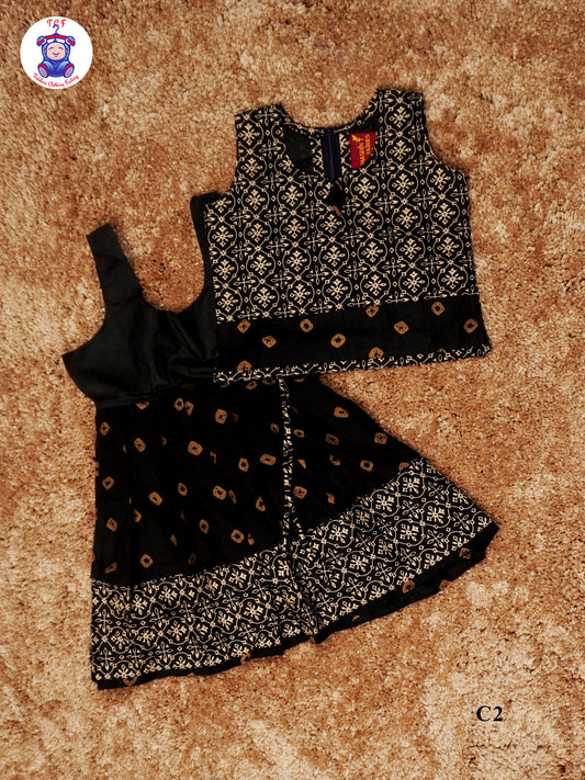 Black - Cotton Pavadai Sattai