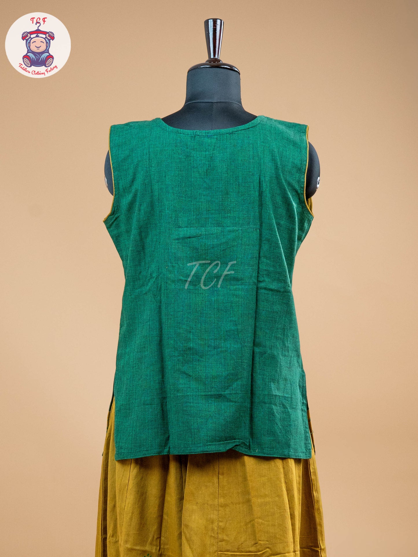 Green & Mustard - Adult Readymade Pavadai Sattai