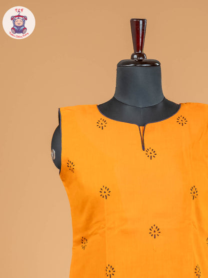 Orange & Blue - Adult Readymade Pavadai Sattai