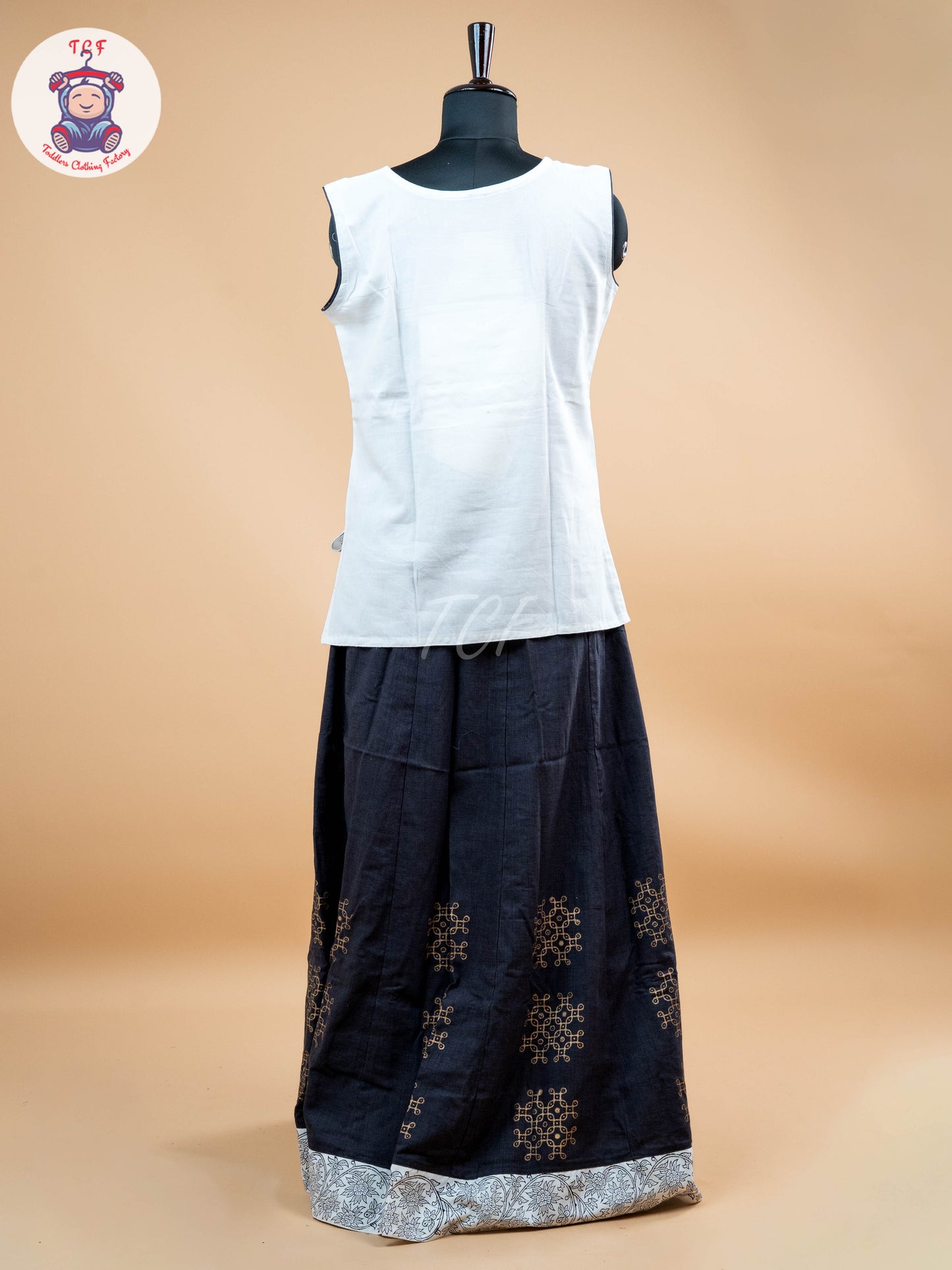 Black & White - Adult Readymade Pavadai Sattai