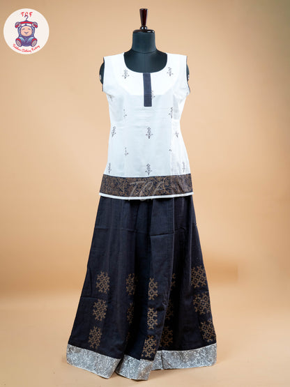 Black & White - Adult Readymade Pavadai Sattai