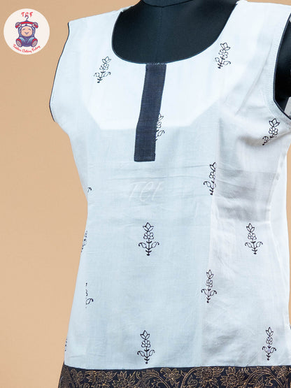 Black & White - Adult Readymade Pavadai Sattai