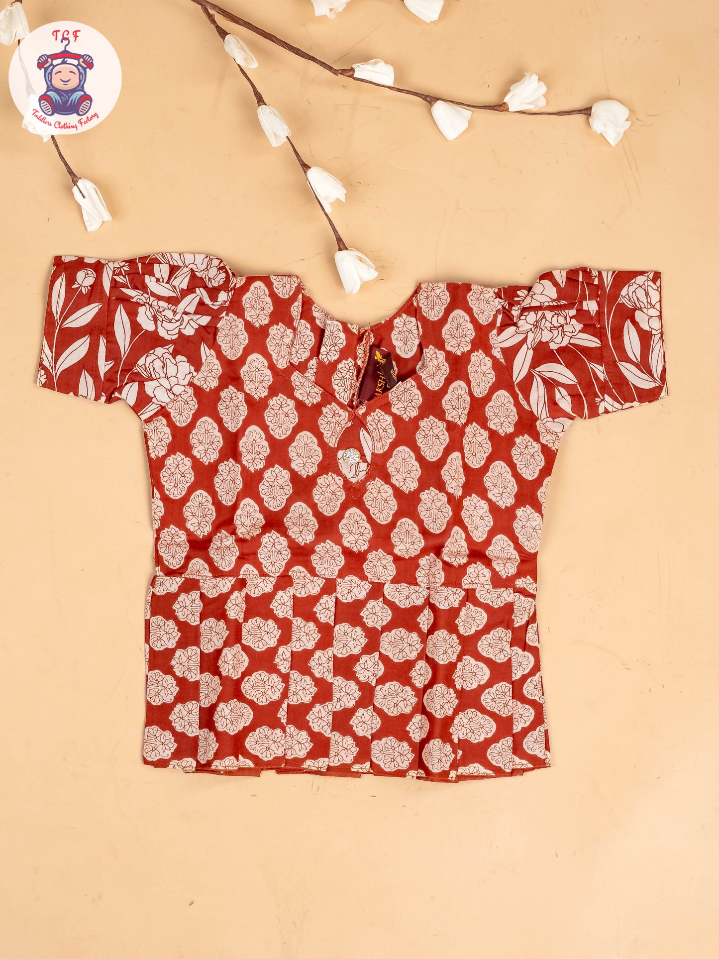 Maroon - Girls Jaipur Cotton Pavadai Sattai