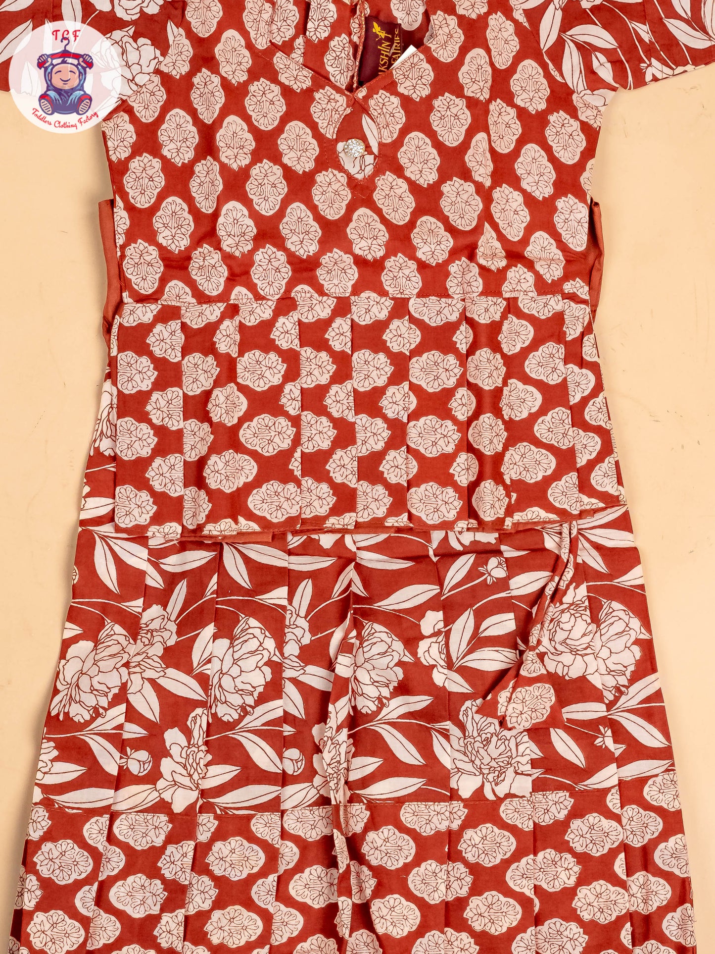 Maroon - Girls Jaipur Cotton Pavadai Sattai