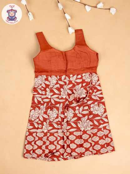 Maroon - Girls Jaipur Cotton Pavadai Sattai