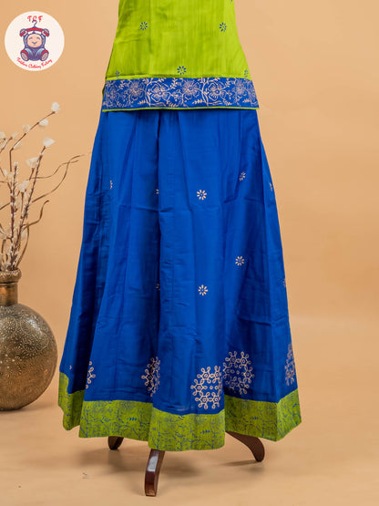 Green & Blue - Adult Readymade Pavadai Sattai