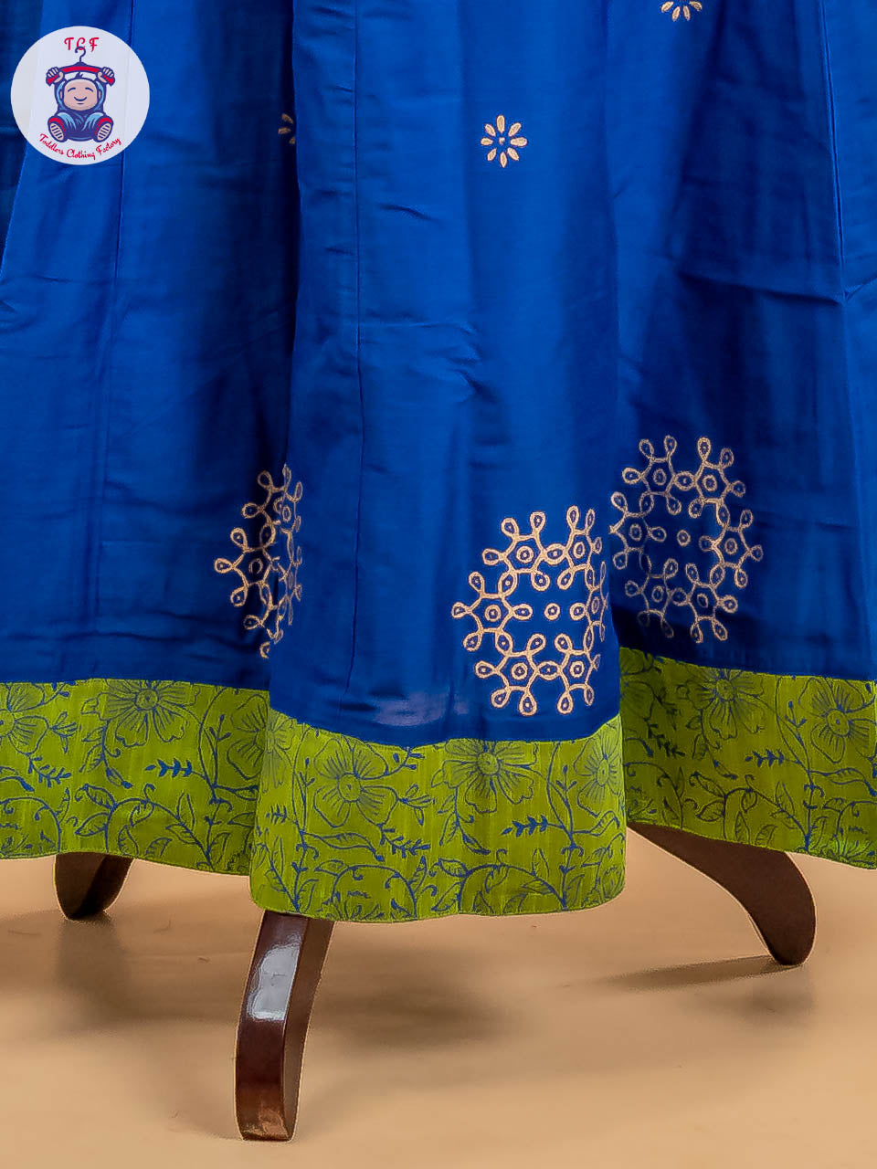 Green & Blue - Adult Readymade Pavadai Sattai