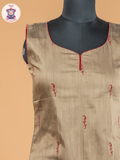 Grey & Maroon - Adult Readymade Pavadai Sattai