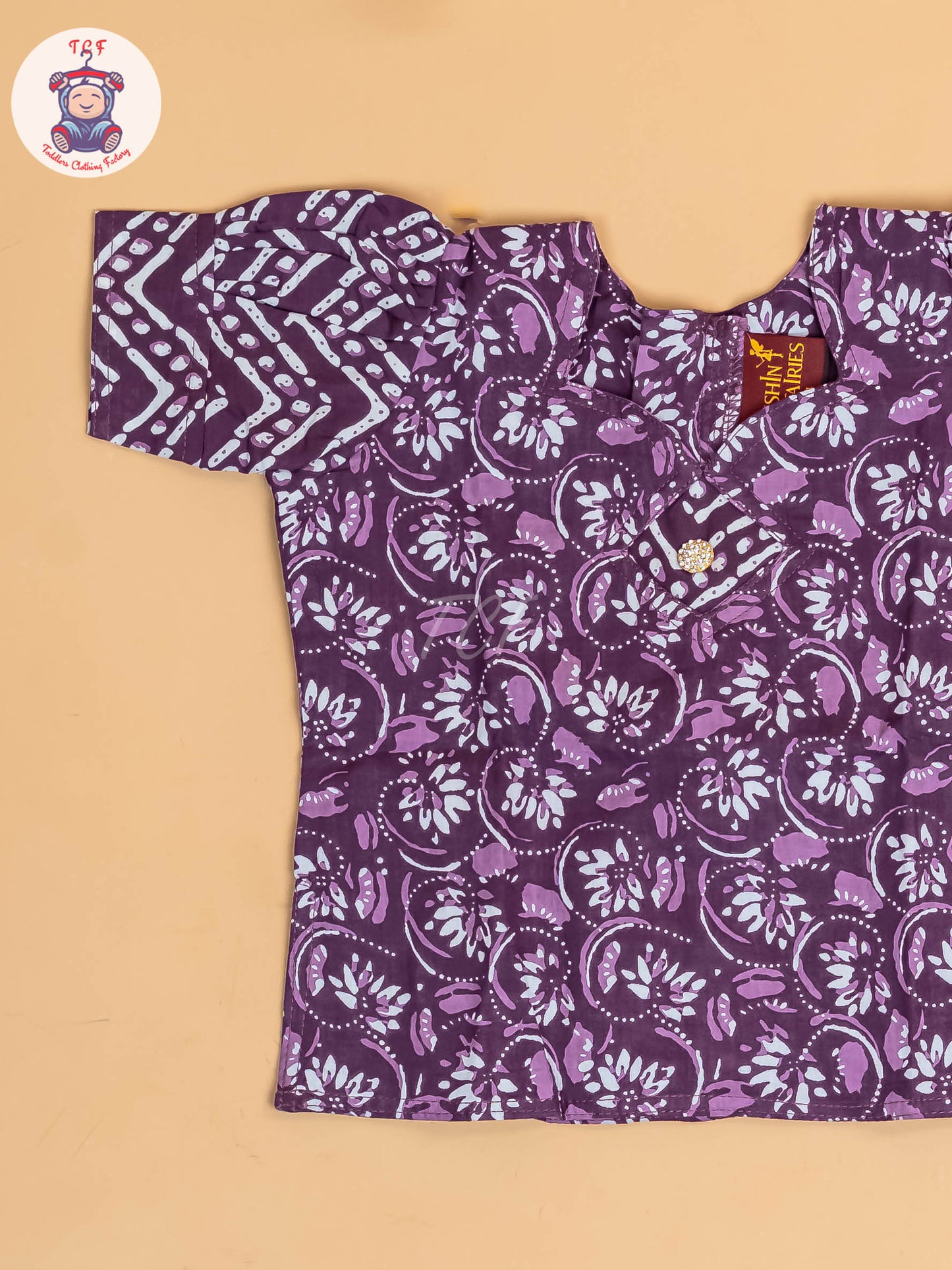 Purple - Girls Readymade Cotton Pavadai Sattai