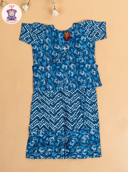 Indingo - Girls Readymade Cotton Pavadai Sattai