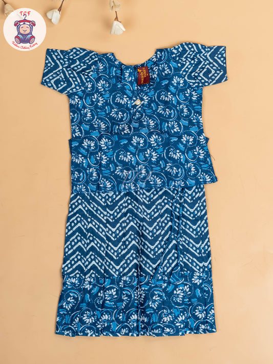 Indingo - Girls Readymade Cotton Pavadai Sattai