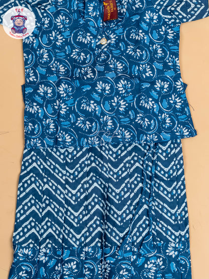 Indingo - Girls Readymade Cotton Pavadai Sattai