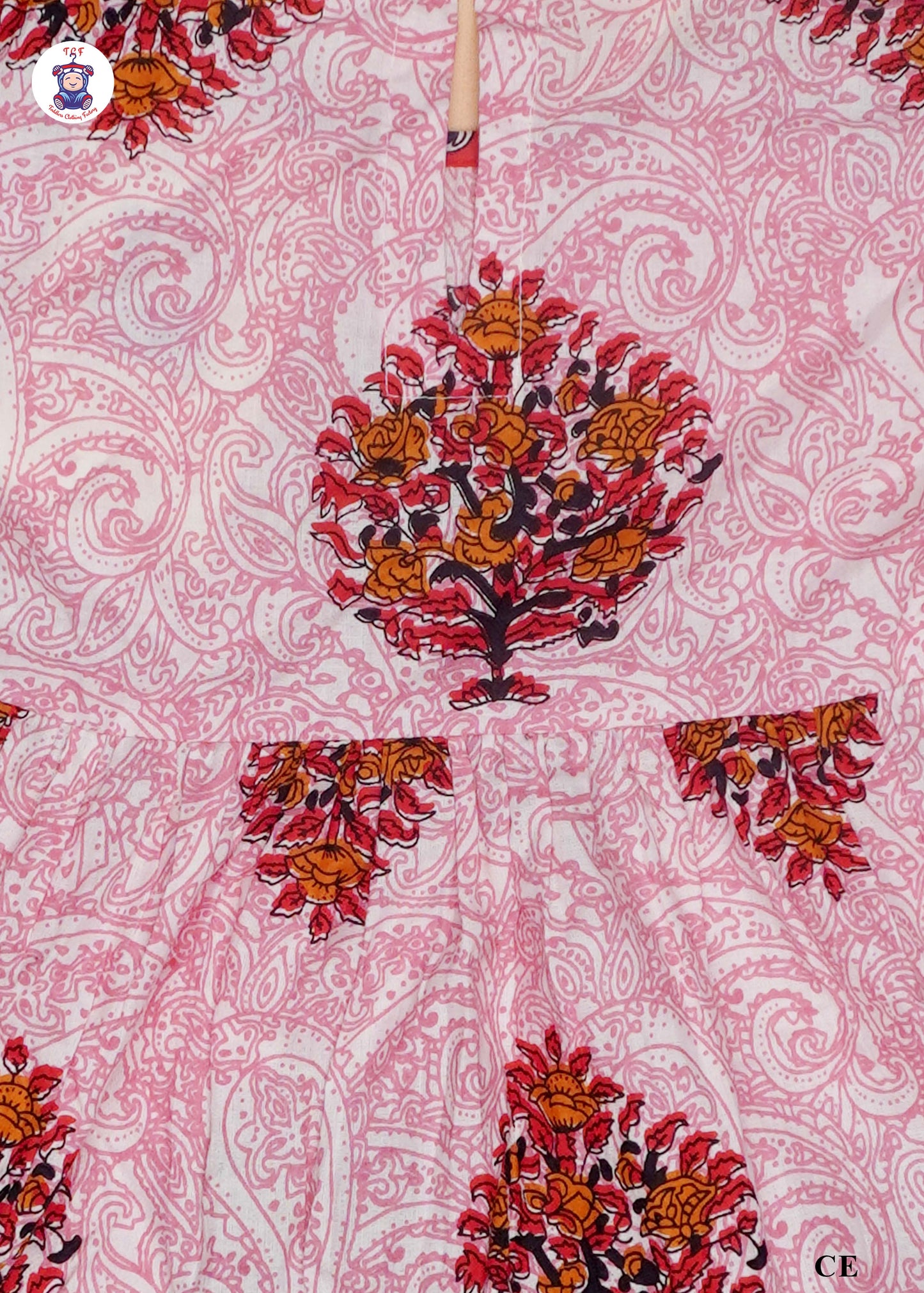 Cherry Pink & Red - Printed Kurti Dhoti Set