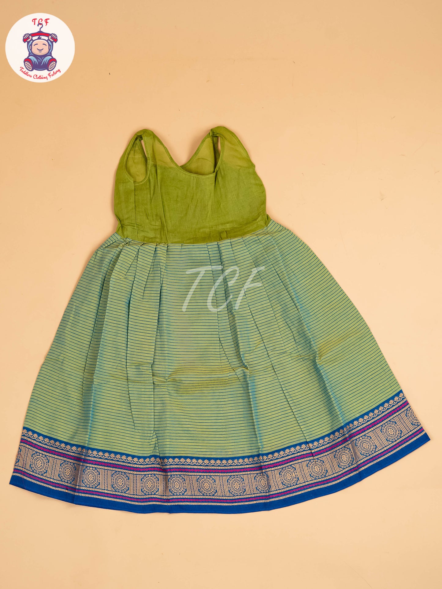 Green & Blue - Chettinad Cotton Pavadai Sattai