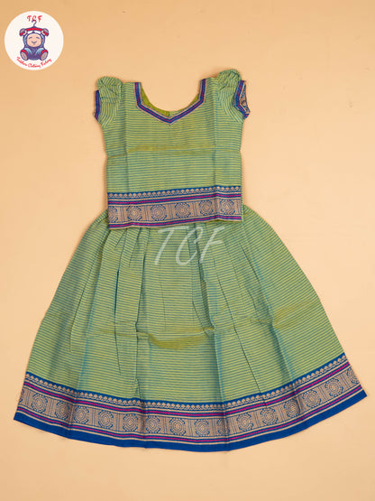 Green & Blue - Chettinad Cotton Pavadai Sattai