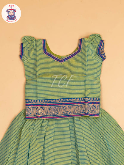 Green & Blue - Chettinad Cotton Pavadai Sattai