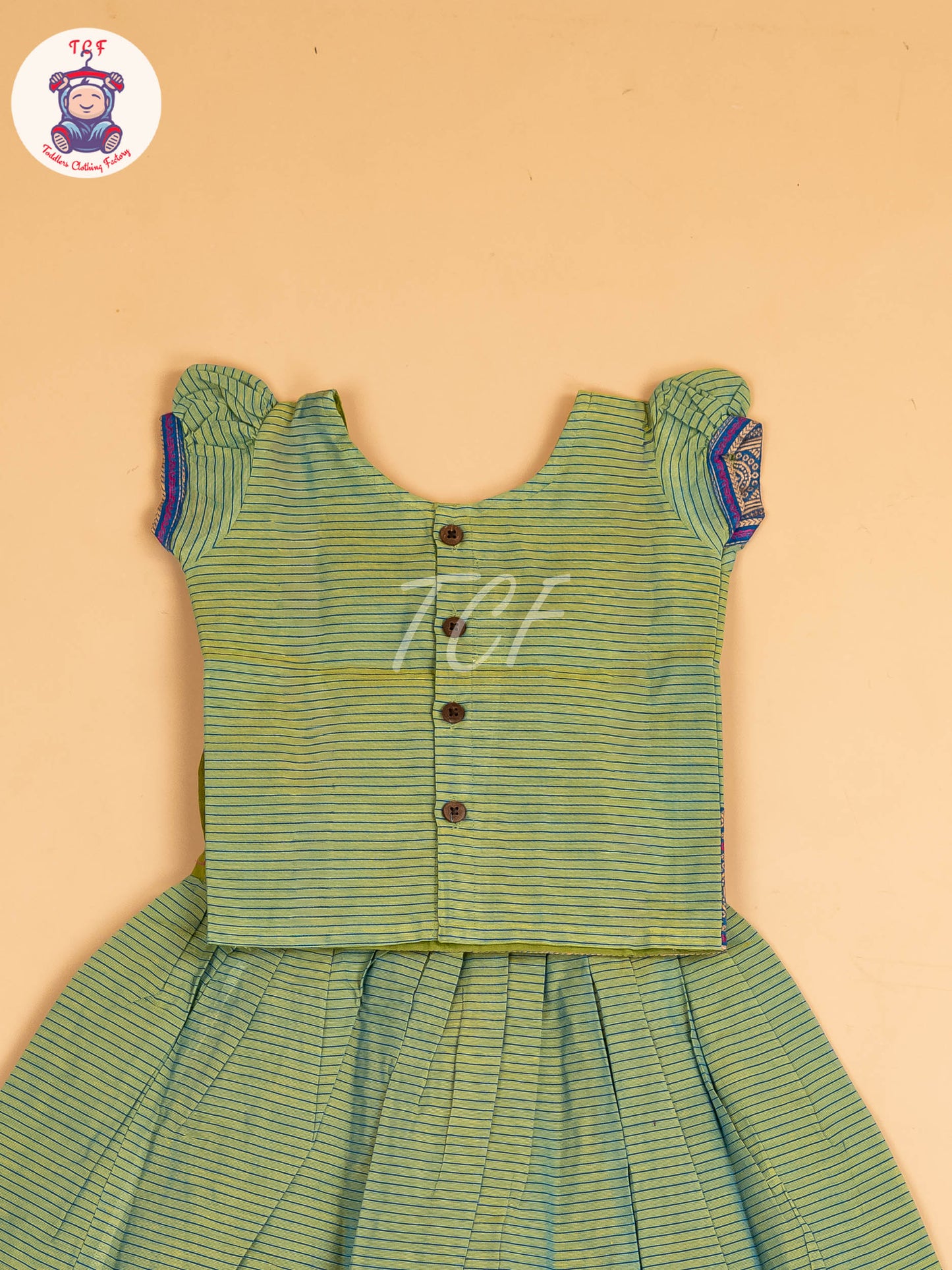 Green & Blue - Chettinad Cotton Pavadai Sattai