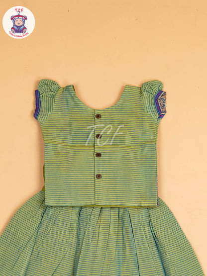 Green & Blue - Chettinad Cotton Pavadai Sattai