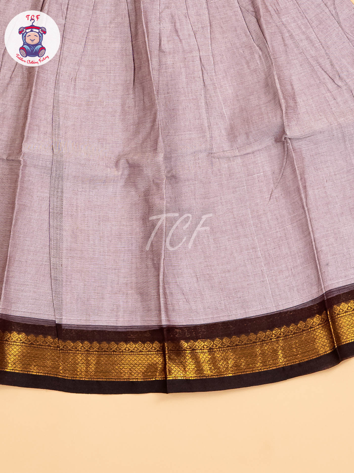 Grey & Black - Chettinad Cotton Pavadai Sattai