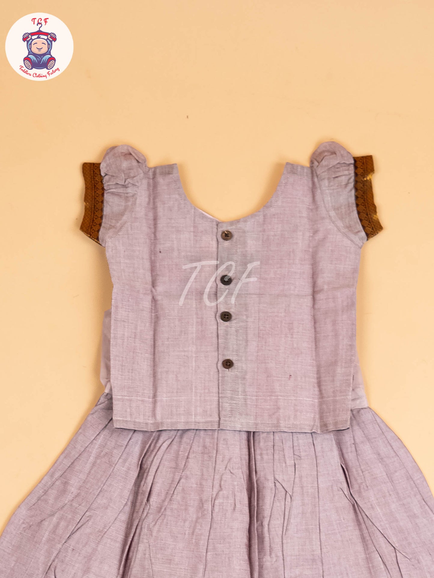 Grey & Black - Chettinad Cotton Pavadai Sattai