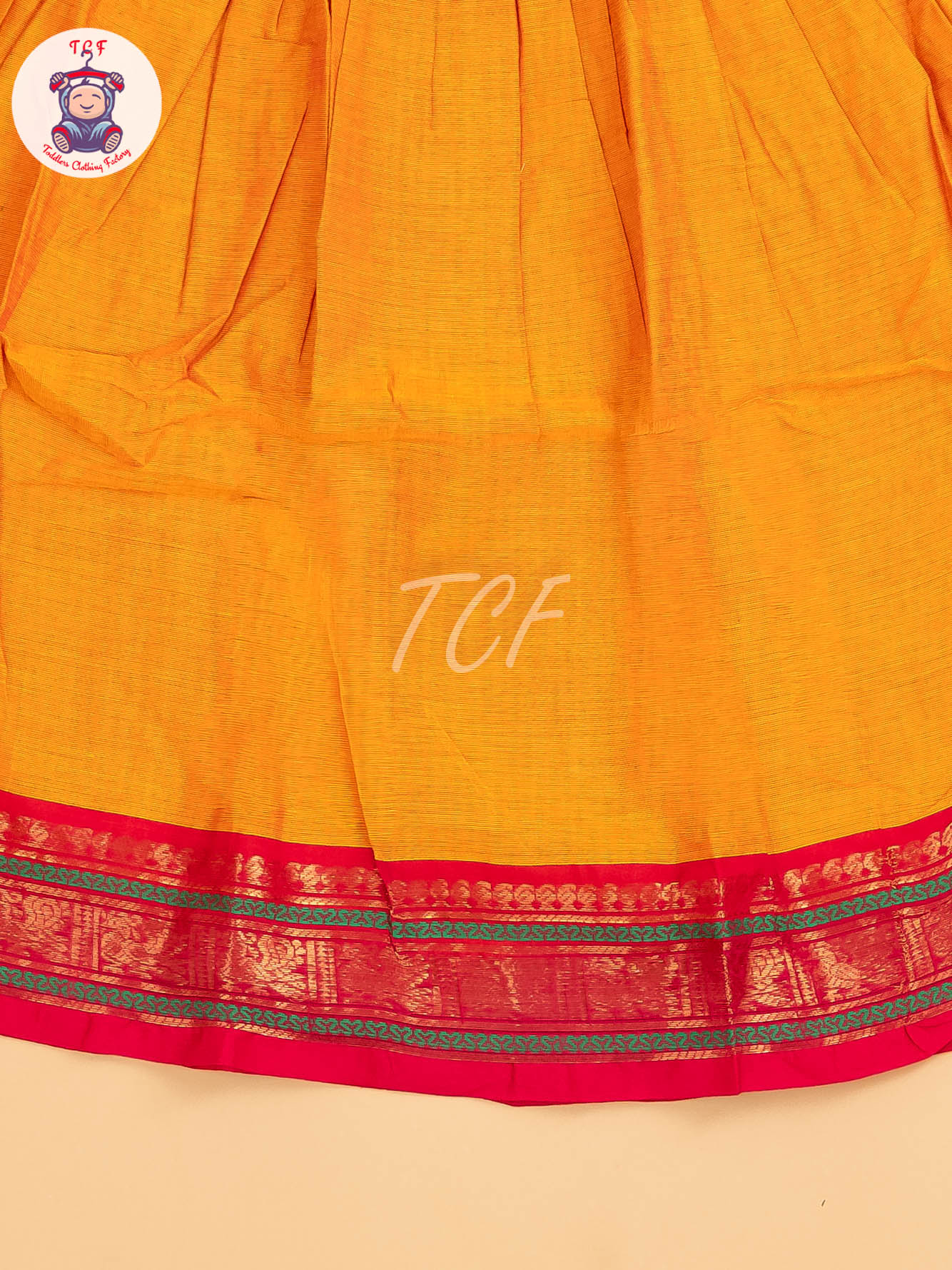 Orange & Pink - Chettinad Cotton Pavadai Sattai