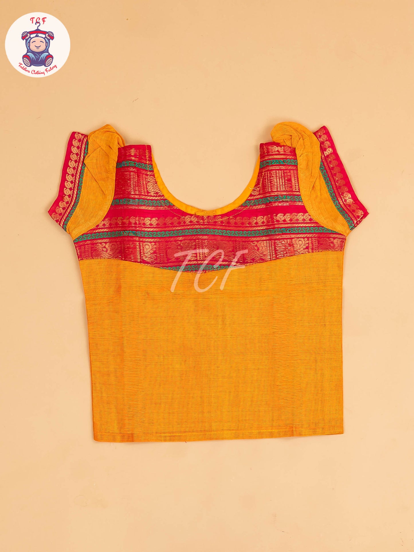 Orange & Pink - Chettinad Cotton Pavadai Sattai