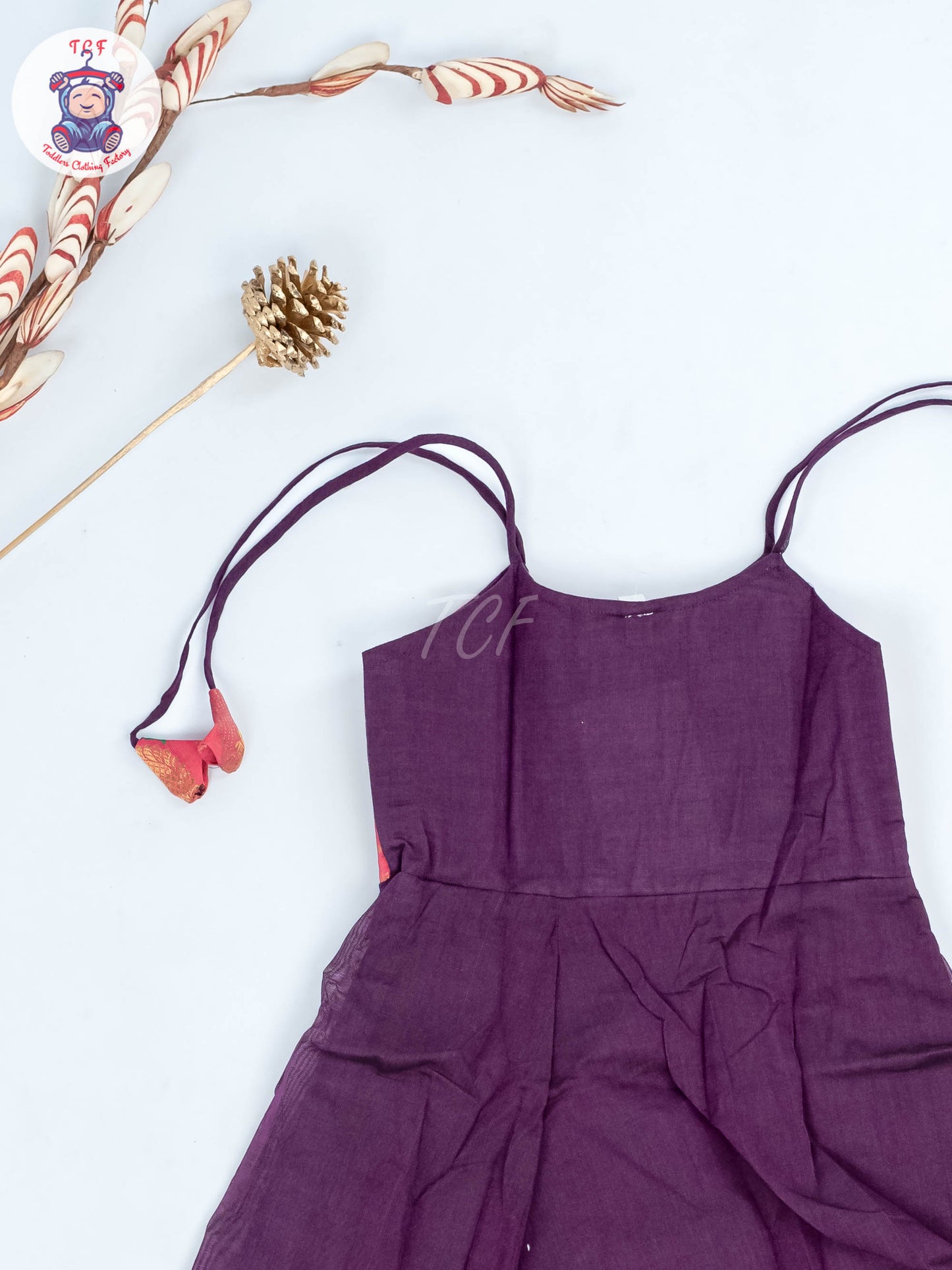 Violet & Pink - Girls Chettinad Cotton Knot Frock