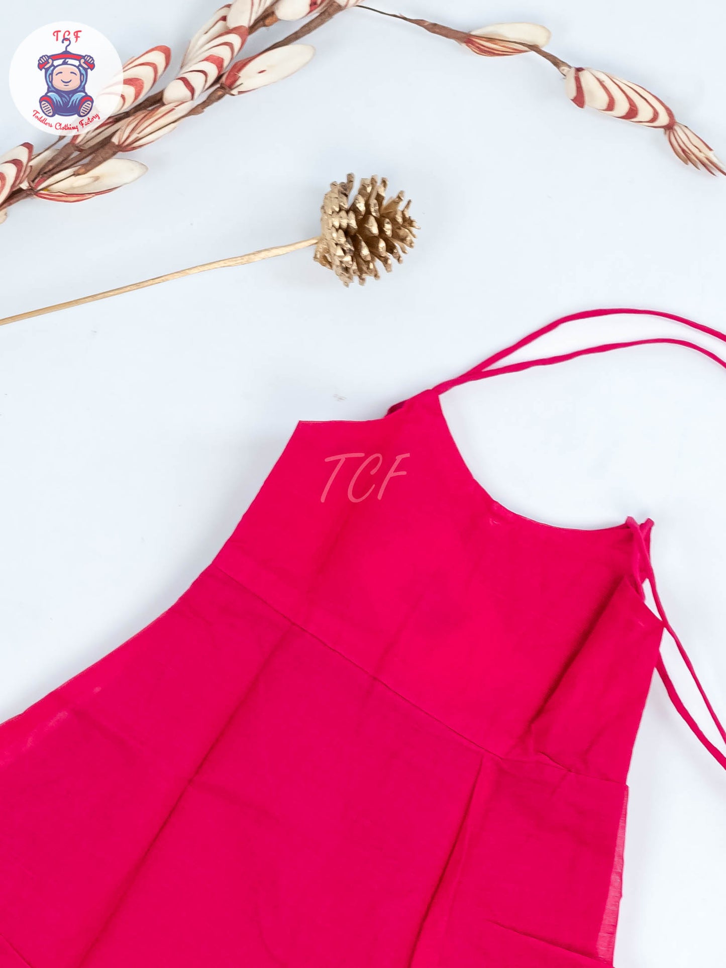 Lite Pink & Violet - Girls Chettinad Cotton Knot Frock