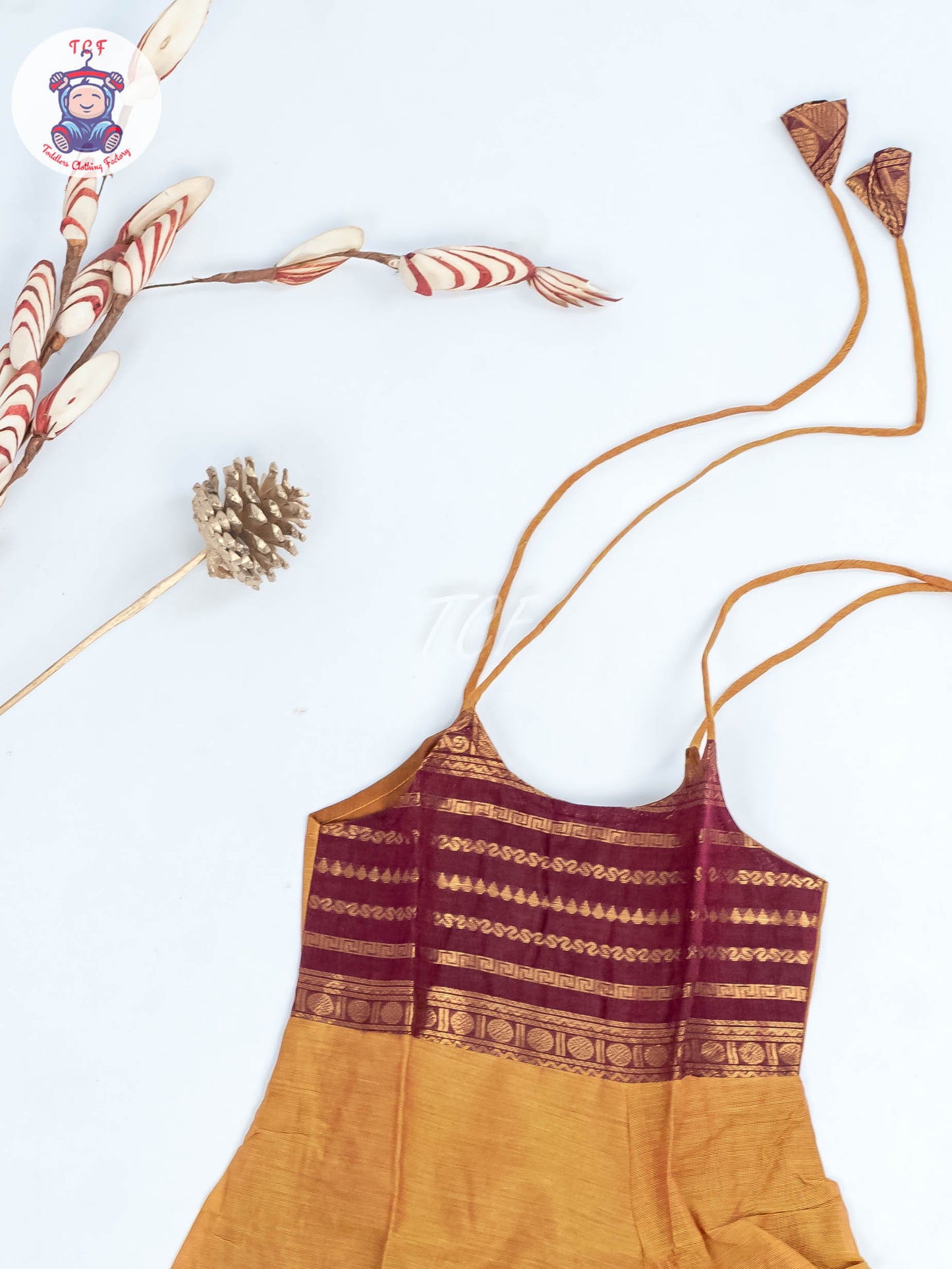 Mustard & Violet - Girls Chettinad Cotton Knot Frock