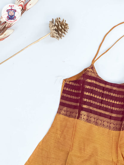 Mustard & Violet - Girls Chettinad Cotton Knot Frock