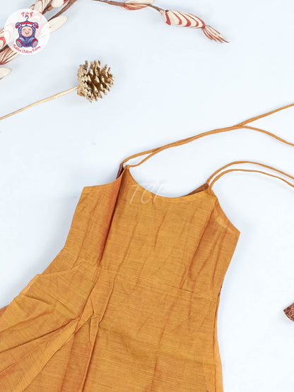 Mustard & Violet - Girls Chettinad Cotton Knot Frock