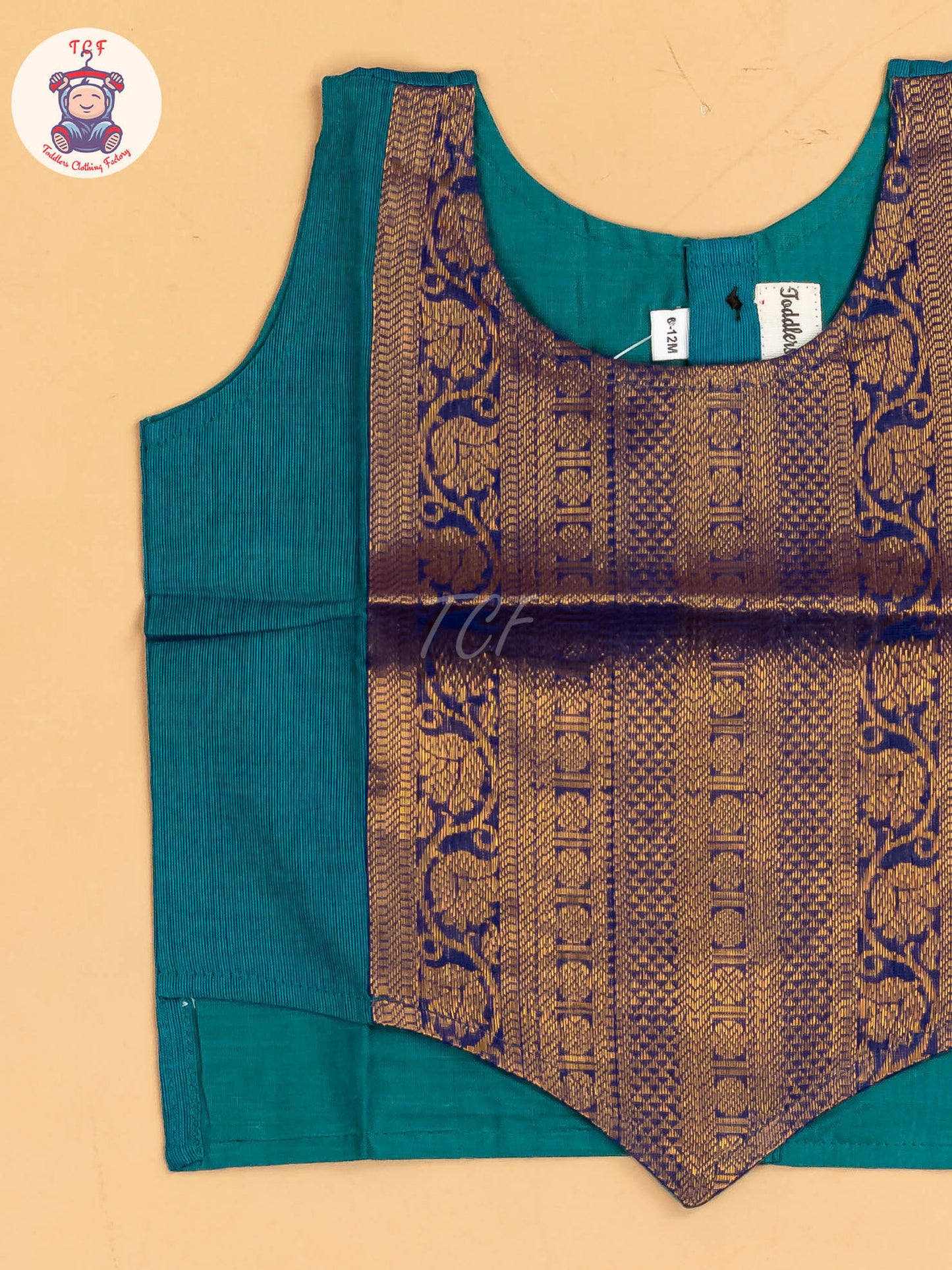 Sky Blue & Navy Blue - Chettinad Cotton Pavadai Sattai