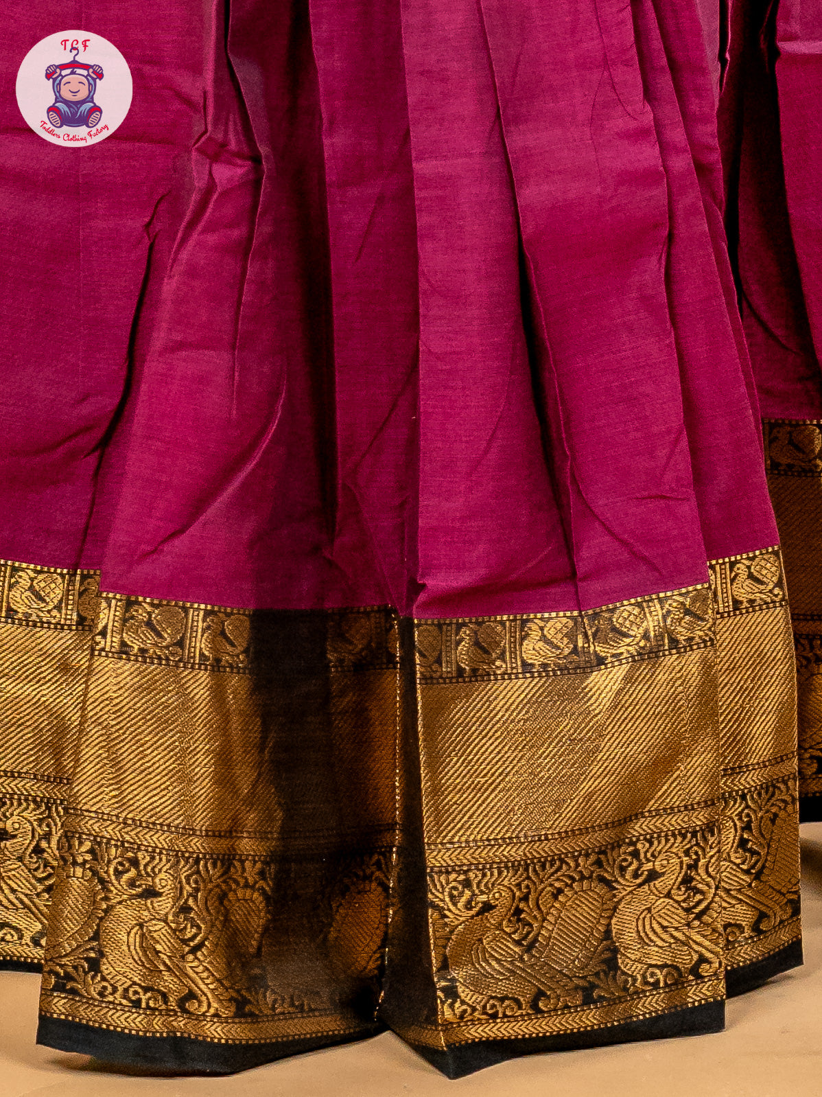Yellow & Pink - Girls Chettinad Cotton Pavadai Sattai