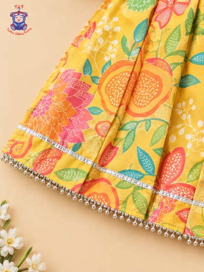 Yellow - Zari Embroidered Sharara Set with Dupatta